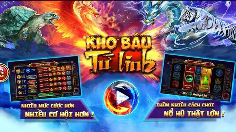 cách chơi nổ hũ - kho báu tứ linh